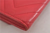 Authentic CHANEL Calf Skin V Stitch CC Logo Long Wallet Purse Pink Box 4983F