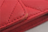 Authentic CHANEL Calf Skin V Stitch CC Logo Long Wallet Purse Pink Box 4983F