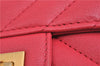 Authentic CHANEL Calf Skin V Stitch CC Logo Long Wallet Purse Pink Box 4983F