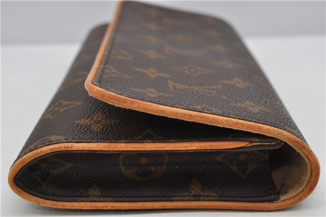 Authentic Louis Vuitton Monogram Pochette Twin GM Shoulder Bag M51852 LV 4986F