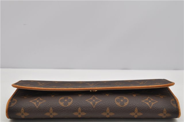 Authentic Louis Vuitton Monogram Pochette Twin GM Shoulder Bag M51852 LV 4986F