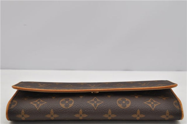 Authentic Louis Vuitton Monogram Pochette Twin GM Shoulder Bag M51852 LV 4986F