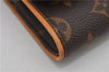 Authentic Louis Vuitton Monogram Pochette Twin GM Shoulder Bag M51852 LV 4986F