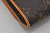 Authentic Louis Vuitton Monogram Pochette Twin GM Shoulder Bag M51852 LV 4986F