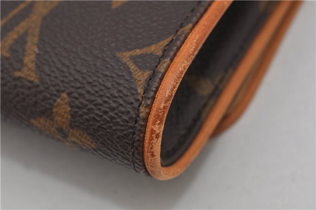 Authentic Louis Vuitton Monogram Pochette Twin GM Shoulder Bag M51852 LV 4986F