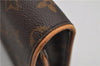 Authentic Louis Vuitton Monogram Pochette Twin GM Shoulder Bag M51852 LV 4986F