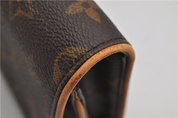 Authentic Louis Vuitton Monogram Pochette Twin GM Shoulder Bag M51852 LV 4986F