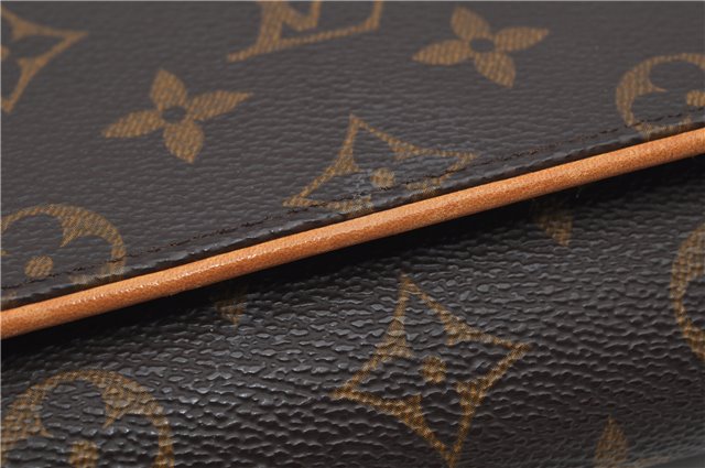 Authentic Louis Vuitton Monogram Pochette Twin GM Shoulder Bag M51852 LV 4986F