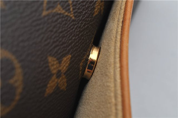 Authentic Louis Vuitton Monogram Pochette Twin GM Shoulder Bag M51852 LV 4986F