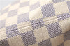 Authentic Louis Vuitton Damier Azur Neverfull MM Tote Bag N51107 LV 4988F