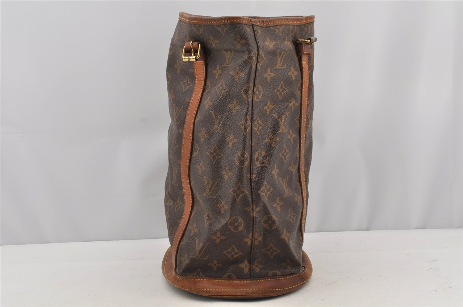 Authentic Louis Vuitton Monogram Bucket GM Shoulder Tote Bag M42236 Junk 4988I