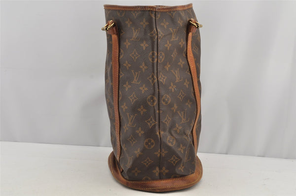 Authentic Louis Vuitton Monogram Bucket GM Shoulder Tote Bag M42236 Junk 4988I