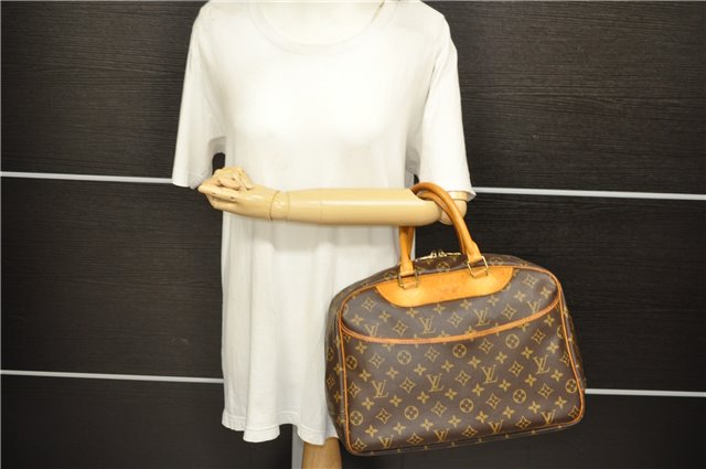 Authentic Louis Vuitton Monogram Deauville Hand Bag Purse M47270 LV 4989D