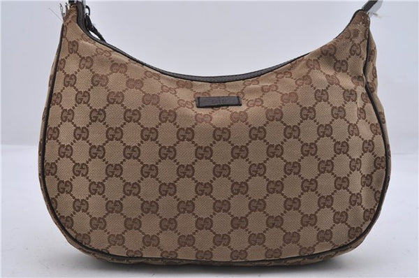 Authentic GUCCI Shoulder Cross Body Bag GG Canvas Leather 122790 Brown 4990D