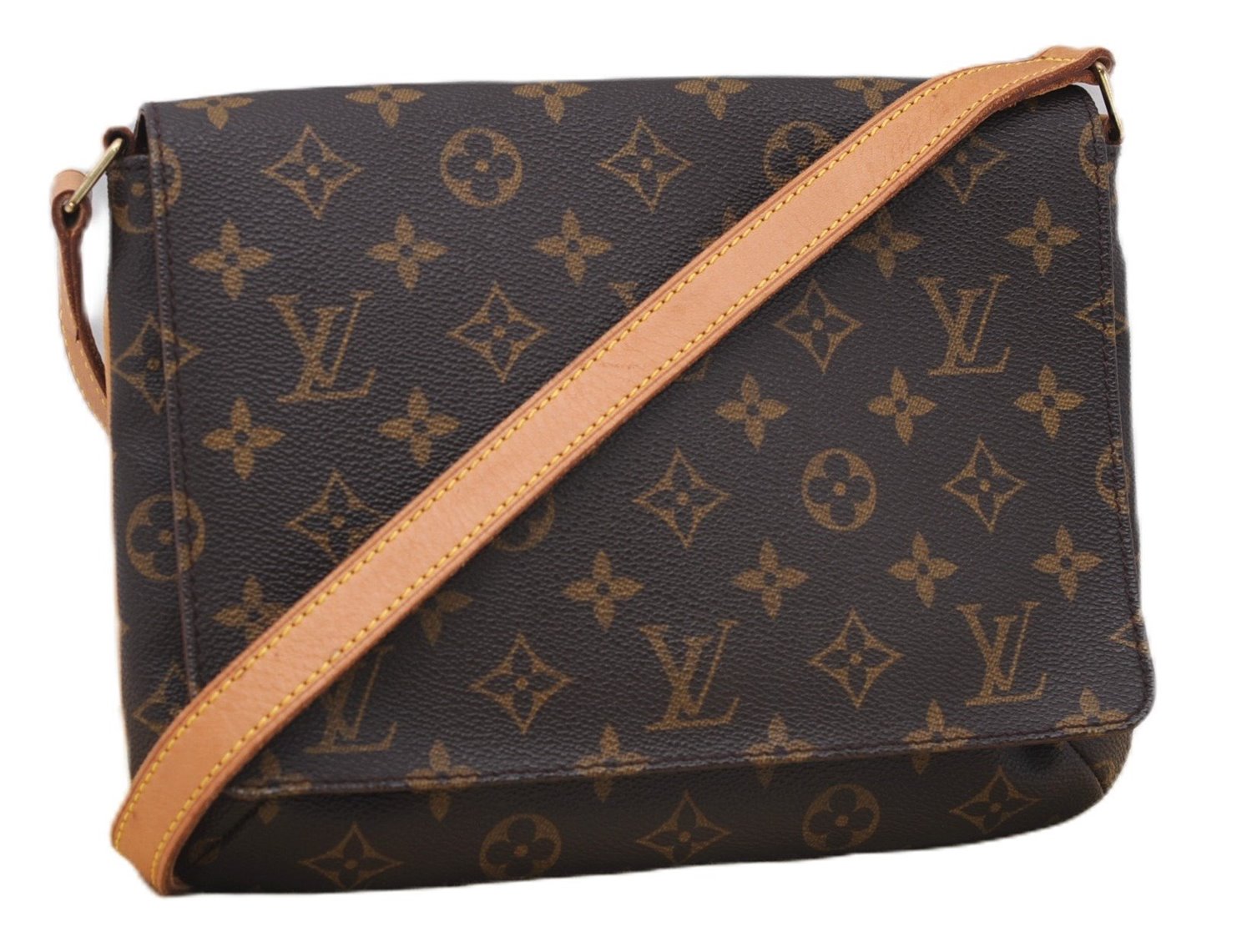 Authentic Louis Vuitton Monogram Musette Tango Shoulder Bag M51257 LV 4990F