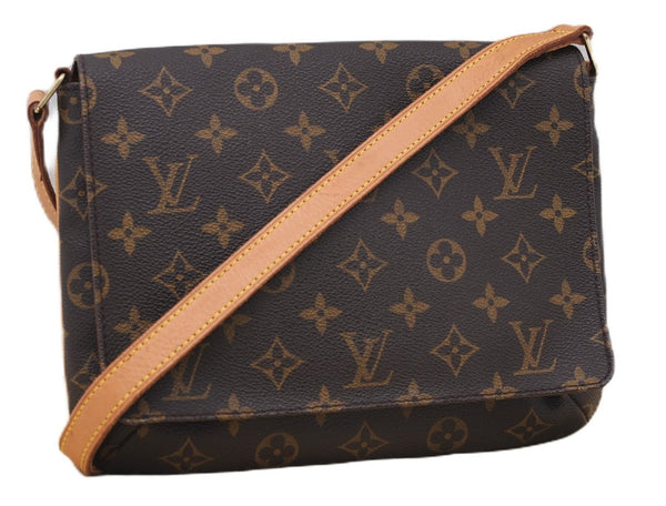 Authentic Louis Vuitton Monogram Musette Tango Shoulder Bag M51257 LV 4990F