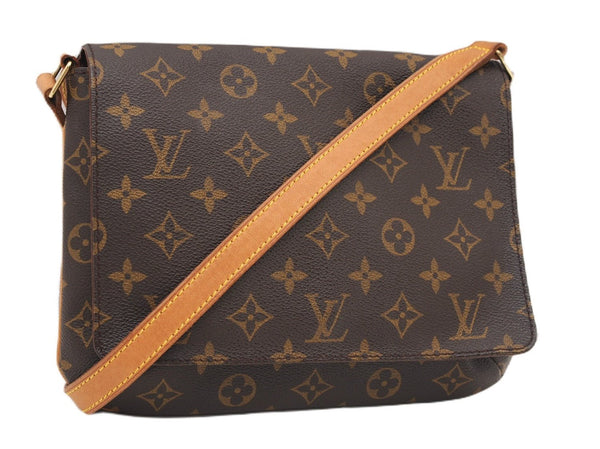 Authentic Louis Vuitton Monogram Musette Tango Shoulder Bag M51257 LV 4991F
