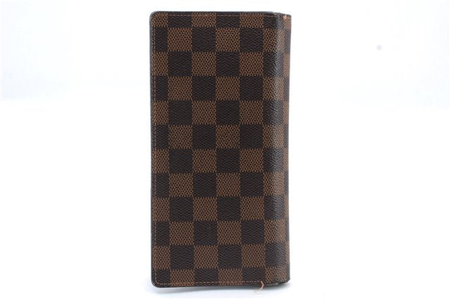 Authentic LOUIS VUITTON Damier Portefeuille Brazza Wallet N60017 LV 4993C