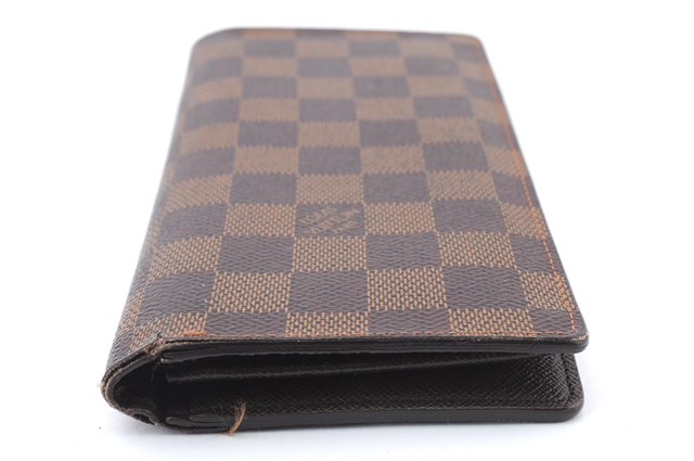 Authentic LOUIS VUITTON Damier Portefeuille Brazza Wallet N60017 LV 4993C