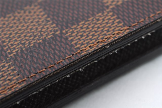 Authentic LOUIS VUITTON Damier Portefeuille Brazza Wallet N60017 LV 4993C