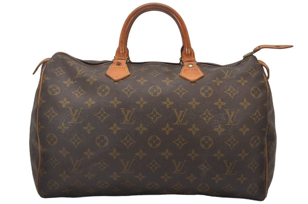 Authentic Louis Vuitton Monogram Speedy 35 Hand Boston Bag Old Model LV 4993I