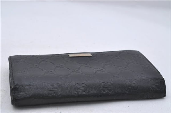 Authentic GUCCI Guccissima Leather Long Wallet Purse 170426 Black 4995D