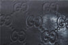 Authentic GUCCI Guccissima Leather Long Wallet Purse 170426 Black 4995D