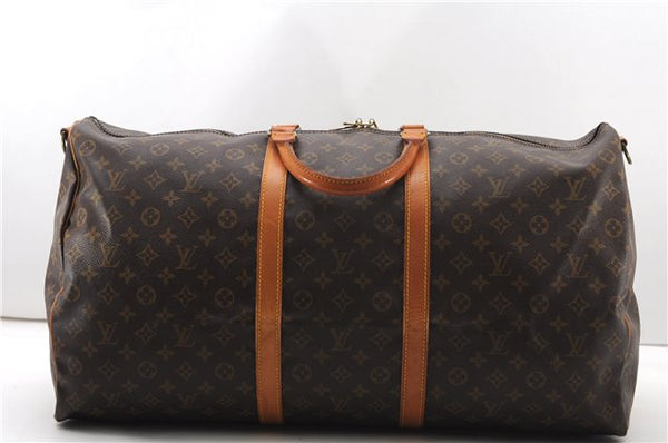 Authentic Louis Vuitton Monogram Keepall Bandouliere 60 M41412 Boston Bag 4998F