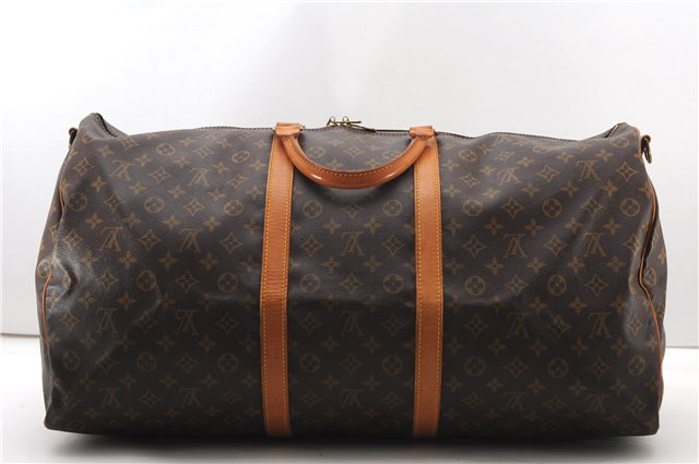 Authentic Louis Vuitton Monogram Keepall Bandouliere 60 M41412 Boston Bag 4998F