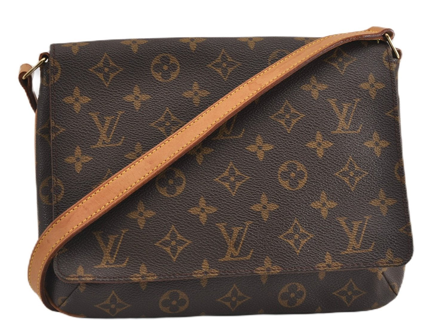 Authentic Louis Vuitton Monogram Musette Tango Shoulder Bag M51257 LV 4999F