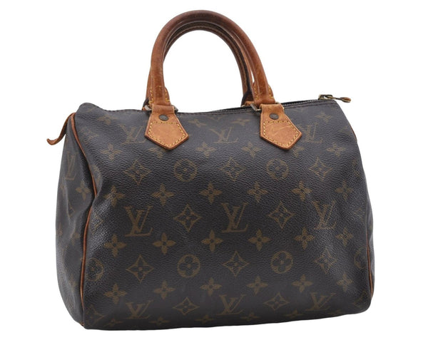 Authentic Louis Vuitton Monogram Speedy 25 Boston Hand Bag Purse M41528 LV 5000D