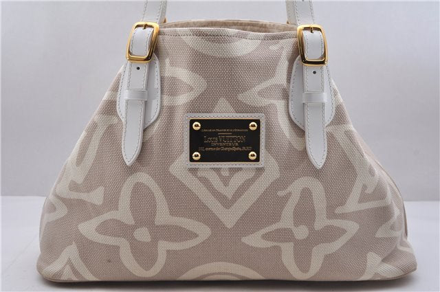 Authentic Louis Vuitton Cruise Line Tahitienne PM Tote Bag Beige M95674 LV 5000E