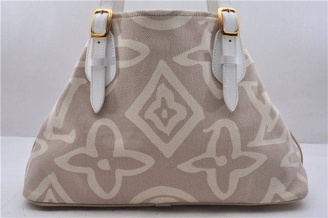 Authentic Louis Vuitton Cruise Line Tahitienne PM Tote Bag Beige M95674 LV 5000E