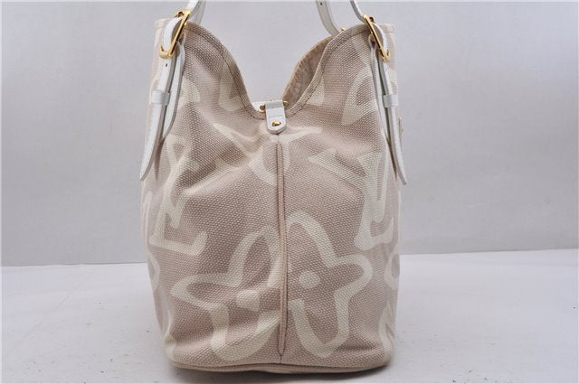 Authentic Louis Vuitton Cruise Line Tahitienne PM Tote Bag Beige M95674 LV 5000E