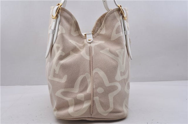 Authentic Louis Vuitton Cruise Line Tahitienne PM Tote Bag Beige M95674 LV 5000E