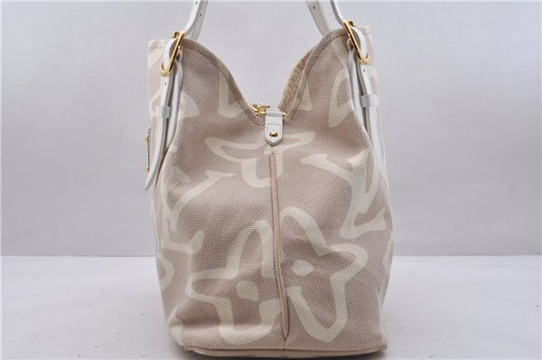 Authentic Louis Vuitton Cruise Line Tahitienne PM Tote Bag Beige M95674 LV 5000E