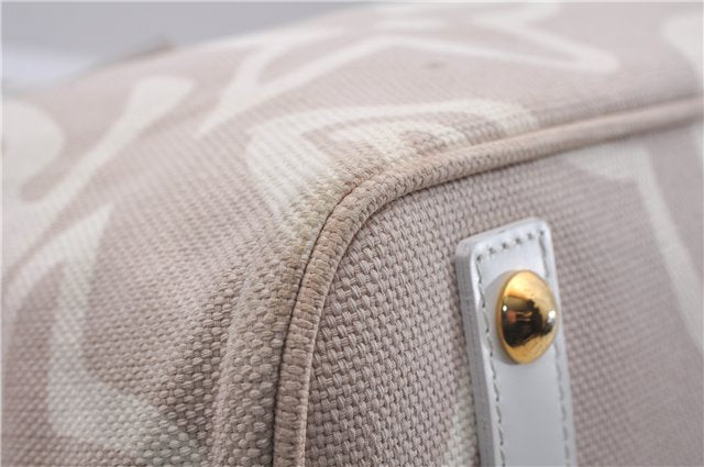 Authentic Louis Vuitton Cruise Line Tahitienne PM Tote Bag Beige M95674 LV 5000E