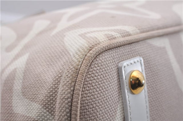 Authentic Louis Vuitton Cruise Line Tahitienne PM Tote Bag Beige M95674 LV 5000E