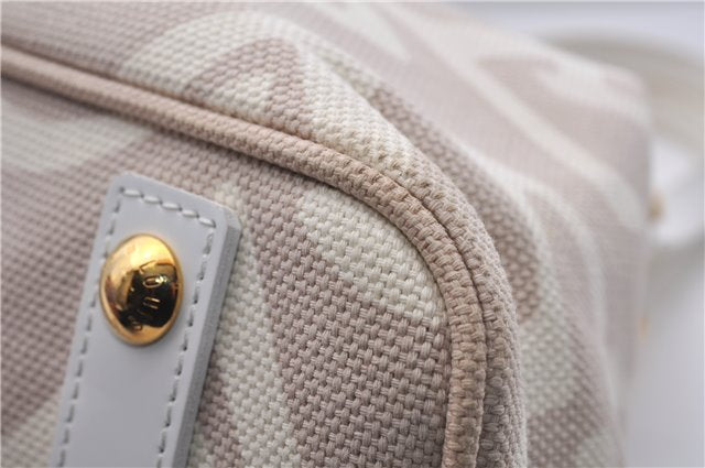 Authentic Louis Vuitton Cruise Line Tahitienne PM Tote Bag Beige M95674 LV 5000E