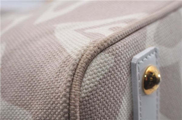 Authentic Louis Vuitton Cruise Line Tahitienne PM Tote Bag Beige M95674 LV 5000E