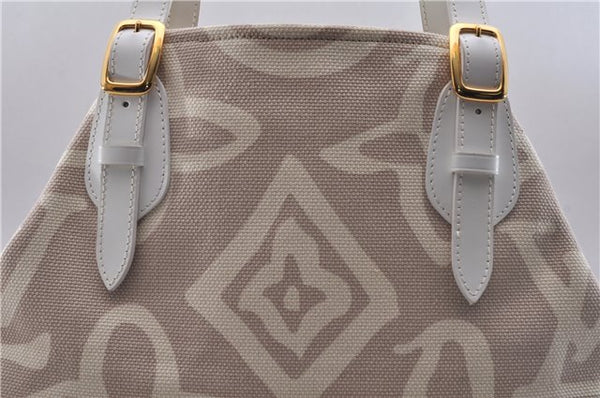 Authentic Louis Vuitton Cruise Line Tahitienne PM Tote Bag Beige M95674 LV 5000E