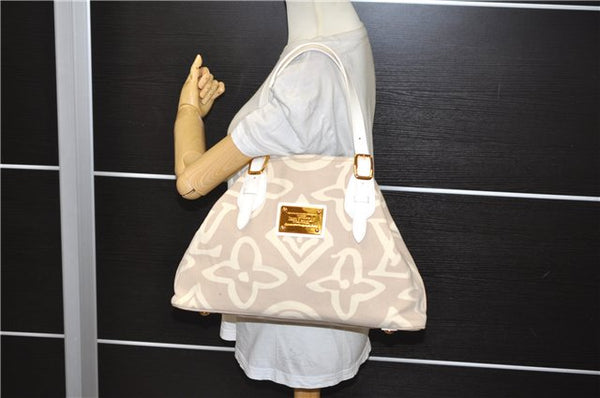 Authentic Louis Vuitton Cruise Line Tahitienne PM Tote Bag Beige M95674 LV 5000E