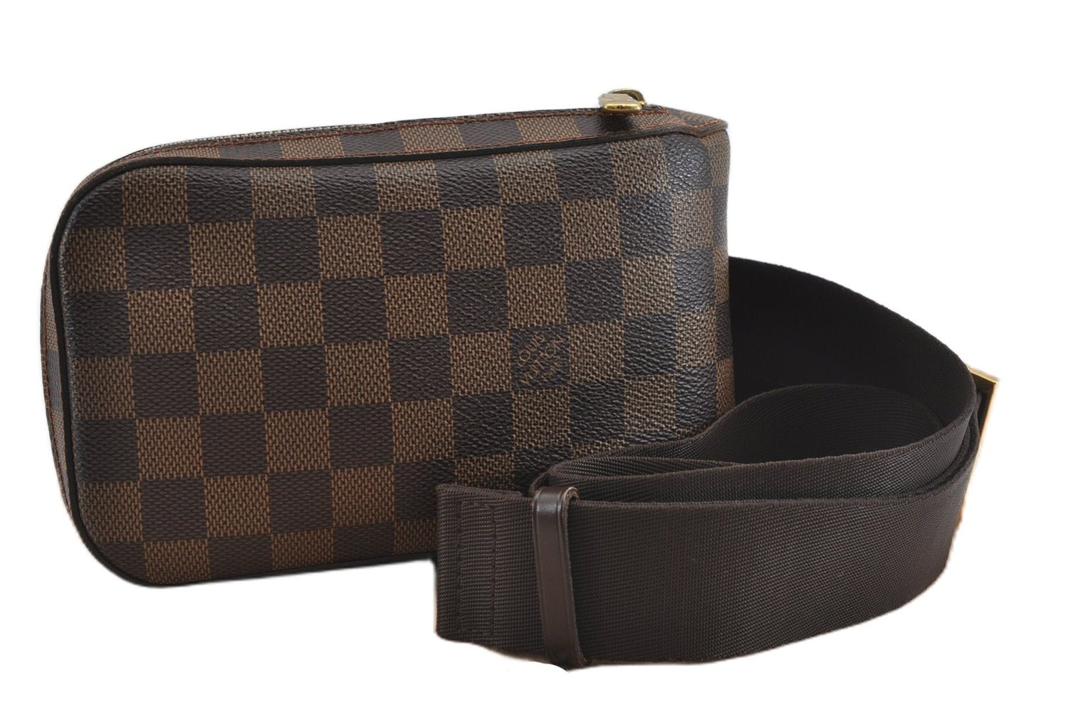 Authentic Louis Vuitton Damier Geronimos Waist Body Bag N51994 LV 5000F
