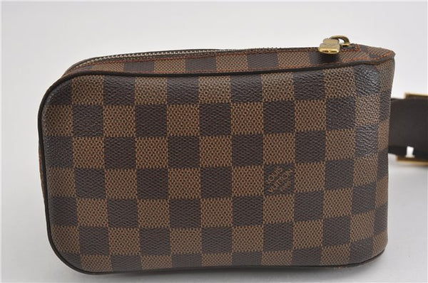 Authentic Louis Vuitton Damier Geronimos Waist Body Bag N51994 LV 5000F