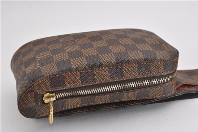 Authentic Louis Vuitton Damier Geronimos Waist Body Bag N51994 LV 5000F