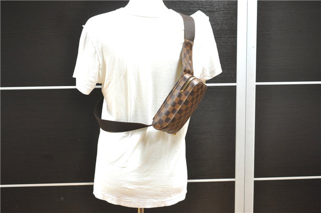 Authentic Louis Vuitton Damier Geronimos Waist Body Bag N51994 LV 5000F