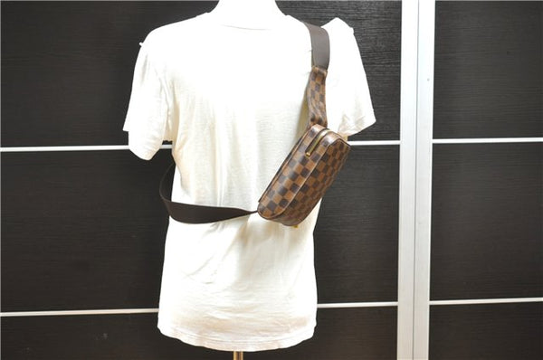 Authentic Louis Vuitton Damier Geronimos Waist Body Bag N51994 LV 5000F