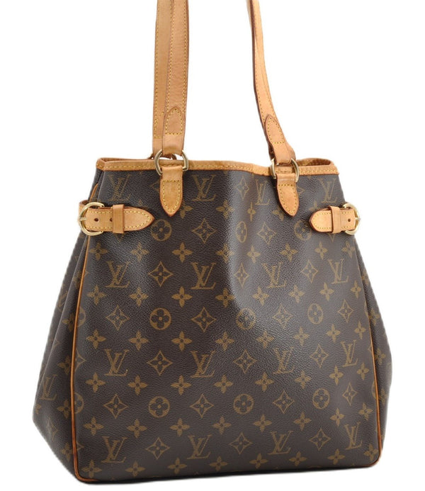 Authentic Louis Vuitton Monogram Batignolles Vertical Tote Bag M51153 LV 5002F