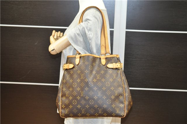 Authentic Louis Vuitton Monogram Batignolles Vertical Tote Bag M51153 LV 5002F