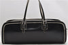 Authentic FENDI Vintage Shoulder Hand Bag Leather Black 5005D